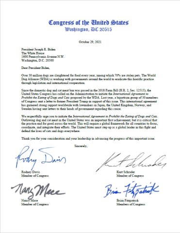 Rep. Mace and Colleagues' Bipartisan Letter to President Biden on
